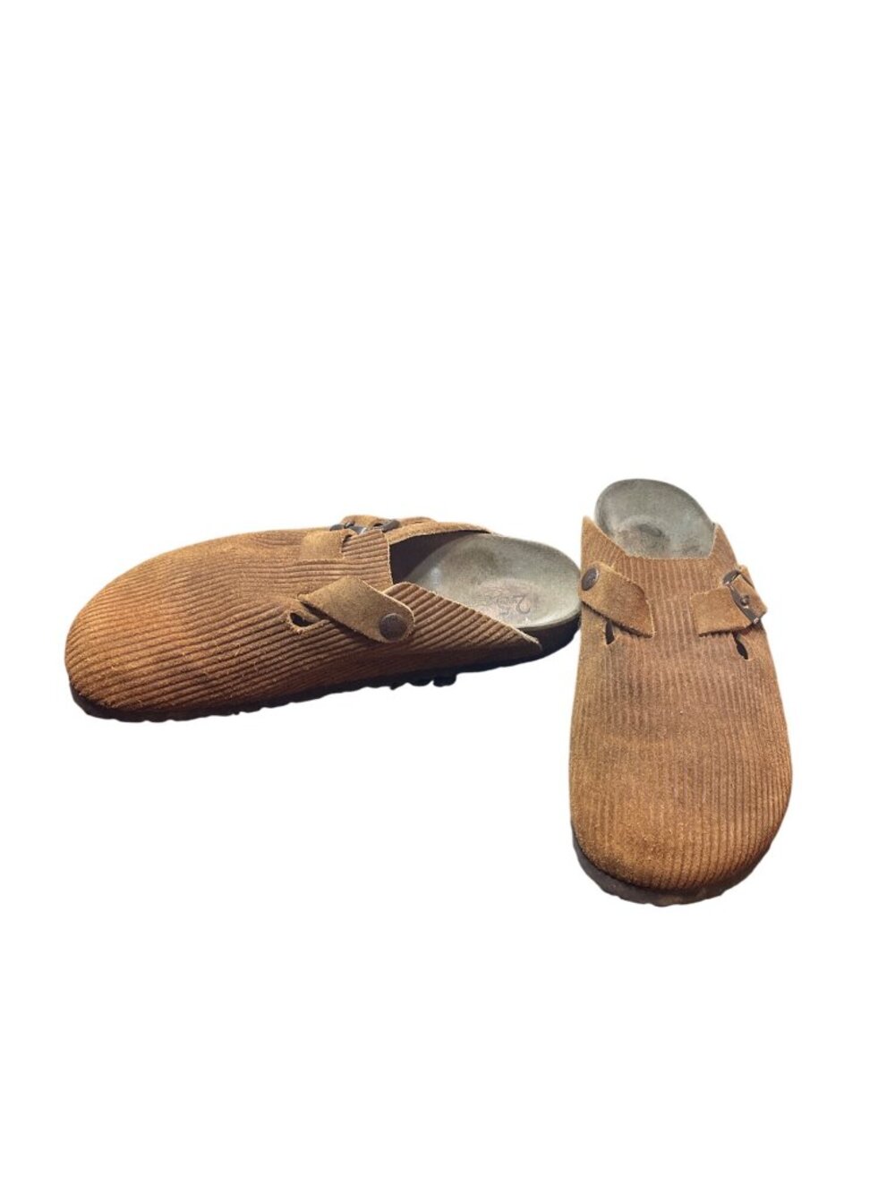Birkenstock Boston brown suede cordoroy clogs sandals sz 38/8.5 US SKU 10-392 - Picture 2 of 14